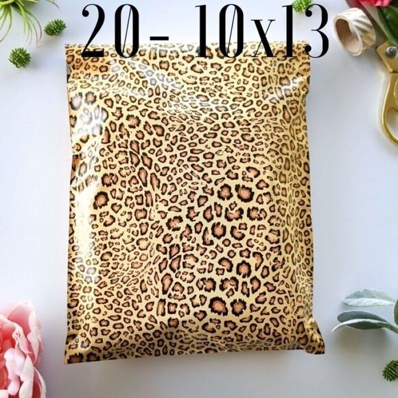 20- 10x13 Leopard Print Poly Mailers - Picture 2 of 4